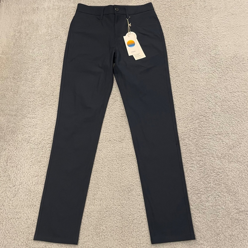 NWT Vuori Meta Pant Mens 28x31 Ink Navy Blue Performance V430 FLAW